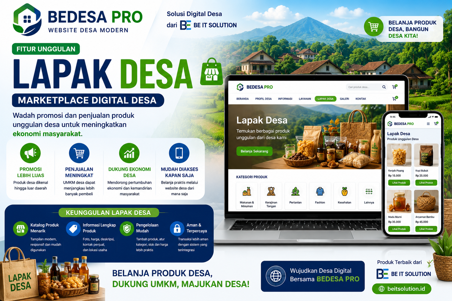 Fitur Lapak Desa pada BEDESA PRO